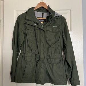 Women’s Eddie Bauer Green Rain Jacket S